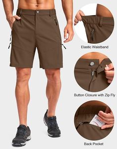 Pantalones Cortos Transpirables de Verano para Hombre, Shorts Cargo de Entrenamiento con 6 Bolsillos - Product Image 2