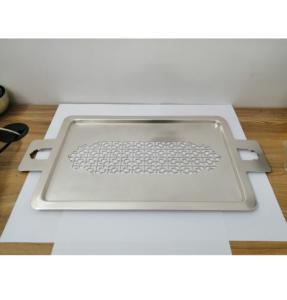 Bandeja de servicio rectangular de diseño de corte por láser Premium clásica India plateada con asas de corte de diseño de arco bandeja de servicio - Product Image 5