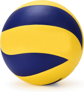 Ballon de volley-ball jaune de haute qualité pour hommes et femmes, taille 5, en cuir PU/PVC, pour débutants, entraînement professionnel, fabriqué au Pakistan - Product Image 1