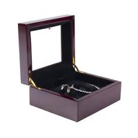 Kendal véritable bois dur naturel boîte à bijoux en bois organisateur boîte à bijoux en bois histoire Led boîte à bijoux en bois
