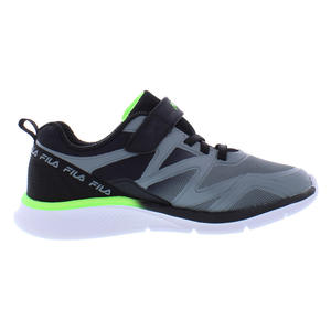 Chaussures pour garçons Fila Galaxia 5 Strap Couleur : Gris/Noir/Lime 100% authentique - Product Image 3