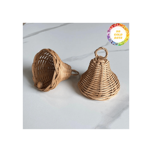 Adornos navideños de ratán decorativos hechos a mano, decoración de árbol de vacaciones ecológica de Vietnam para hogares festivos - Product Image 2