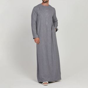 Luxury Custom Made <b>Men</b> Thobe Elegant Long Sleeve Islamic <b>Robe</b> High Quality Breathable Fabric Stylish Arabian Attire - Product Image 6