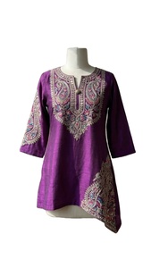 เสื้อครอปผู้หญิงมาแรง ดีไซน์ทันสมัย ผ้าฝ้ายปักลายอย่างดี สไตล์อินเดียดั้งเดิม ใส่สบายๆ ทำงานได้ ใส่ได้ทุกวัน ใส่ไปงานปาร์ตี้ได้ ซึมซับเหงื่อได้ดี - Product Image 1