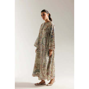 Conjunto de 2 piezas para mujer con estampado Lemon Icing, traje hecho a mano con Gotta Lappa (SL00249) Camisa larga - $3499 - Product Image 4