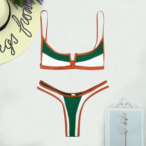 Bikini ropa de playa para mujer elegante traje de baño de dos piezas transpirable textura suave perfecto para Resort playa piscina y uso de viaje - Product Image 1