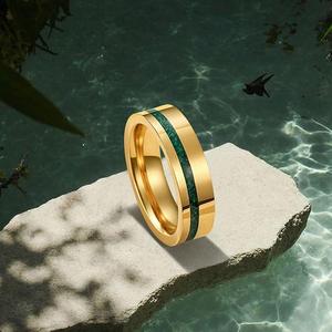 Jeulia Gold Plated <b>Tungsten</b> Wedding <b>Ring</b> for Men-Trendy Minimalist Fashion <b>Ring</b> - Product Image 3