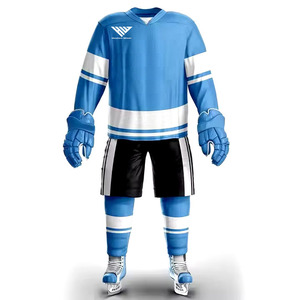 Uniforme de Hockey sobre Hielo 100% Poliéster Hecho en Fábrica para Conjuntos Deportivos de Diseño Personalizado con Impresión de Equipo OEM - Product Image 1