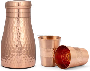 Botella de agua de cobre puro para beber directamente Beneficios DE SALUD ecológicos Almacenamiento de agua Hecho por metal en el extranjero - Product Image 6