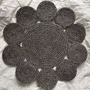 Sous-plats en corde de coton antidérapants, modernes, tressés, à motifs floraux, pour la maison, les mariages et les banquets - Product Image 1