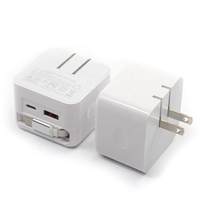 Chargeur mural USB C GaN 40W avec câble rétractable intégré, adaptateur secteur de voyage, charge rapide, prise US EU UK pour ordinateur portable, téléphone, tablette