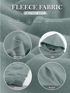 Sudaderas con Capucha Personalizadas para Hombre y Mujer, 100% Algodón, Transpirables, de Tela de Felpa Lisa, Unisex - Product Image 5