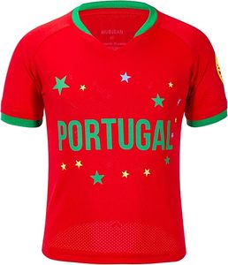 Conjunto de Camiseta de la Selección Nacional de Portugal, Pantalones Cortos Rojos y Verdes, Ropa Deportiva para Niños, Poliéster de Secado Rápido, Duradero, Importado, Thopson International - Product Image 2