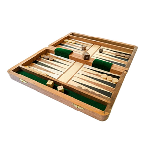 Jeu de backgammon en bois gravé personnalisé jeu d'échecs amusant en famille avec cadeau thème de Noël pour les enfants prix de gros - Product Image 1