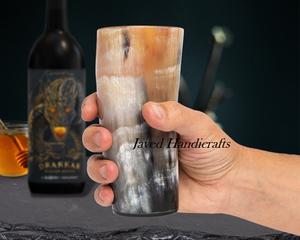 Vente en gros de verre à boire avec corne de Viking Corne en verre de qualité supérieure Verre à boire avec corne haute qualité pour la plage - Product Image 6