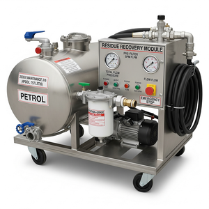 Camión de gasolinera móvil TechnoJet 200, galones de capacidad, 12VDC, fuente de alimentación, recuperación de gasolina, carro de residuos diésel - Product Image 3