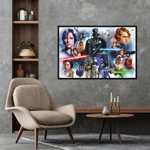 Modern Style Star Wars Episode 1 to 6 Characters <b>Poster</b> Wall Decor Made of Paper - Product Image 2