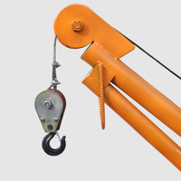 Mini grue de levage de 200 kg, 300 kg, 500 kg, 1000 kg avec rotation à 360 degrés, petite utilisation en extérieur pour le sable, les briques