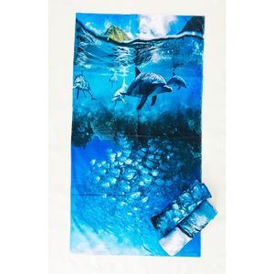 AS0469 Serviette de plage de luxe écologique à séchage rapide en velours gaufré avec design personnalisé, sans sable et adaptée à la saison estivale - Product Image 1