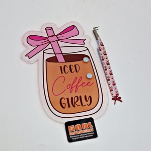 แผ่นแม่เหล็กติดขนตาปลอมลายกาแฟเย็นน่ารัก สำหรับช่างต่อขนตา อุปกรณ์ต่อขนตาแบบกำหนดเองได้ - Product Image 1