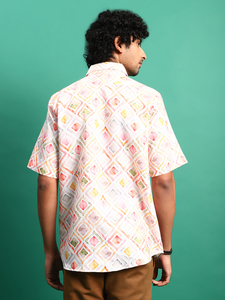 เสื้อเชิ้ตโพลีเอสเตอร์แห้งเร็วพิมพ์ลายชายหาด แขนครึ่งตัว สั่งทำได้ตามต้องการสำหรับผู้ชาย ราคาโรงงานขายส่ง - Product Image 4