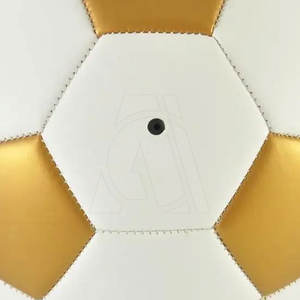 2025 Ballon de football de taille 5 de vente chaude du fabricant professionnel blanc doré - Product Image 6