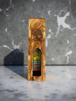 Boîte porte-bouteille de vin en bois d'olivier massif, écologique, couleur naturelle, vintage, emballage haut de gamme pour bouteilles de vin - Intercraft OBH308