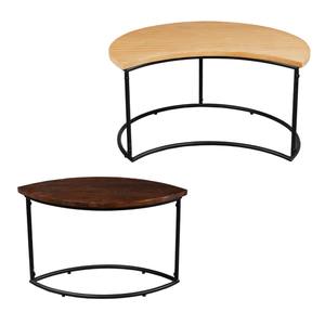 Indian Manufacturer Wholesale Nesting Coffee <b>Table</b> Set Wood Top Metal Base Snack End <b>Side</b> <b>Table</b> for Home Furniture Use - Product Image 2