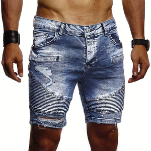Shorts de Mezclilla Casuales Personalizados para Hombre 2025, OEM, Algodón/Mezclilla Elástica, Secado Rápido, Estilo Urbano, Shorts de Verano - Product Image 2