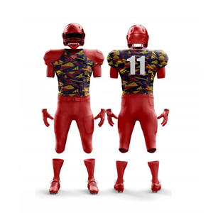 Uniformes confortables de football américain avec maillot et short de football américain sublimés - Product Image 1