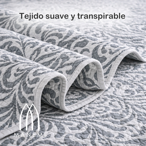 MANEMI Copriletto Estivo in Poliestere con Stampa Paisley, Set con 1 o 2 Federe, Varie Misure, Lavabile, per Uso Domestico Moderno - Product Image 4