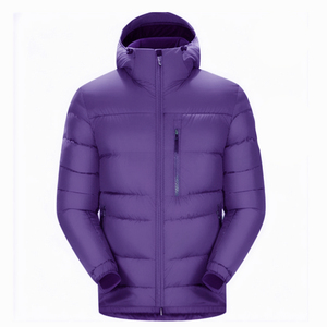 2025 Wholesale High Quality Custom Men's Canvas Puffer Jacket Waterproof Windproof Reversible Bomber Quilted Hood <b>Winter</b> - Product Image 1