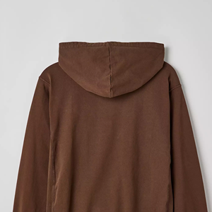 Sudadera con capucha de patrón sólido informal para hombre, 100% algodón, poliéster, forro polar, diseño de logotipo personalizado, sudadera térmica de invierno, patrón impreso - Product Image 6