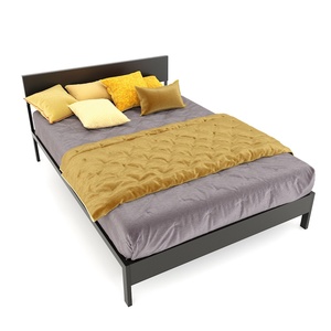 Modern Japanese Solid Wood <b>Double</b>/King <b>Bed</b> with Mango Wood Frame (GN68036) - Product Image 4