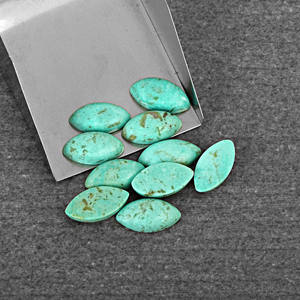 Buena calidad calibrado verde Arizona turquesa piedra preciosa tamaño personalizado Marquesa forma cabujones sueltos accesorios de joyería al por mayor - Product Image 5