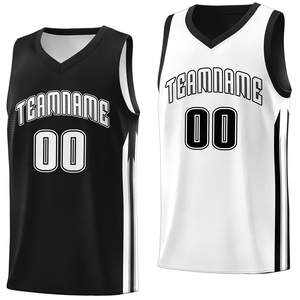 Camiseta de baloncesto de diseño OEM, uniforme de baloncesto reversible, personalizada, sublimada, en blanco - Product Image 1