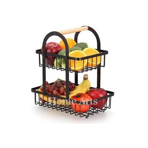 Cesta de verduras de hierro de calidad de lujo Diseño admirable Cesta de frutas de tamaño personalizado para uso en hoteles y restaurantes - Product Image 2