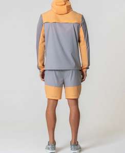 Nylon Windbreaker Nylon Men's Reflective Sports Jacket <b>Waterproof</b> Windproof Jogging <b>Suit</b> Sports Double Pocket Windbreaker - Product Image 3