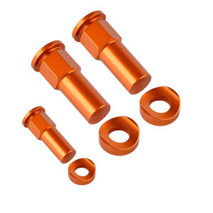 Kit <span class=keywords><strong>de</strong></span> tuercas <span class=keywords><strong>de</strong></span> <span class=keywords><strong>seguridad</strong></span> y arandelas cónicas <span class=keywords><strong>de</strong></span> aluminio CNC OEM rojas - Sujetadores universales anodizados para ruedas <span class=keywords><strong>de</strong></span> motos <span class=keywords><strong>de</strong></span> cross y motocicletas - Product Image 2