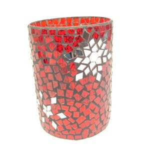<b>Red</b> Color Mosaic Glass Hurricanes <b>Candle</b> Holder for Home Decorative Party Christmas Table Decor - Product Image 6