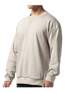 100% Cotton Knitted Heavyweight Fabric <b>Thick</b>-cut Eco-Friendly Men's Long Sleeve <b>T</b>-<b>shirt</b> - Product Image 4