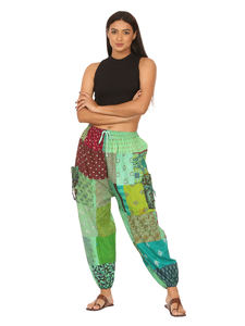 Femmes Boho Imprimer Satin Élastique Logo Yoga Joggers Taille Libre Sarouel Respirant Baggy Conception Hiver Confort Pantalon Plat - Product Image 3