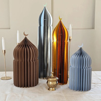 Décorations Islamiques Eid Mubarak, Topper de Table 3D pour Ramadan, Centre de Table Nid d'Abeille pour Fête Islamique, Fournitures à Domicile