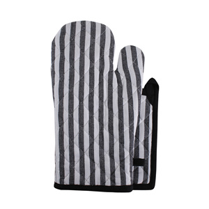 100% Cotton <b>Oven</b> Mitts with Silicone Strip Green Pot Holders for Cooking Microwave Baking Home Food Protection for Restaurants - Product Image 5