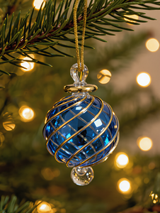 Adornos Navideños de Cristal Soplado a Mano, 24 Piezas Surtidas, Adornos para Árbol, Finiales Pintados en Oro de 24K, Decoraciones Navideñas de Cristal al por Mayor - Product Image 2