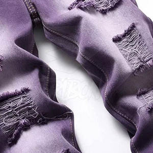 กางเกงยีนส์ขาดๆสำหรับผู้ชายกางเกงยีนส์ขาดๆดีไซน์ใหม่ล่าสุด - Product Image 5