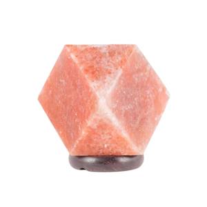 Lampe en sel rose en forme de diamant de haute qualité sculptée électrique de Sian Enterprises artisanat naturel ampoule technique polie - Product Image 3