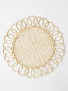 Exquisite Eco-friendly Natural Rattan <b>Placemat</b> for Wedding Round Woven <b>Placemats</b> for Party <b>Wicker</b> Charger Plate Made in Vietnam - Product Image 3