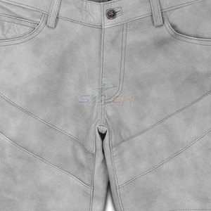Pantalones de cuero ligeros para hombre superventas, ropa informal de calidad superior con patrón recto de cintura media a la venta - Product Image 6