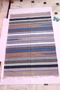 พรมส่วนกลางคุณภาพพรีเมี่ยมนุ่มกันลื่นเสื่อห้องนั่งเล่นรูปแบบการเย็บปะติดปะต่อกันผ้ากำมะหยี่ทอจากผ้าฝ้ายที่มีการสนับสนุนน้ำยาง - Product Image 4